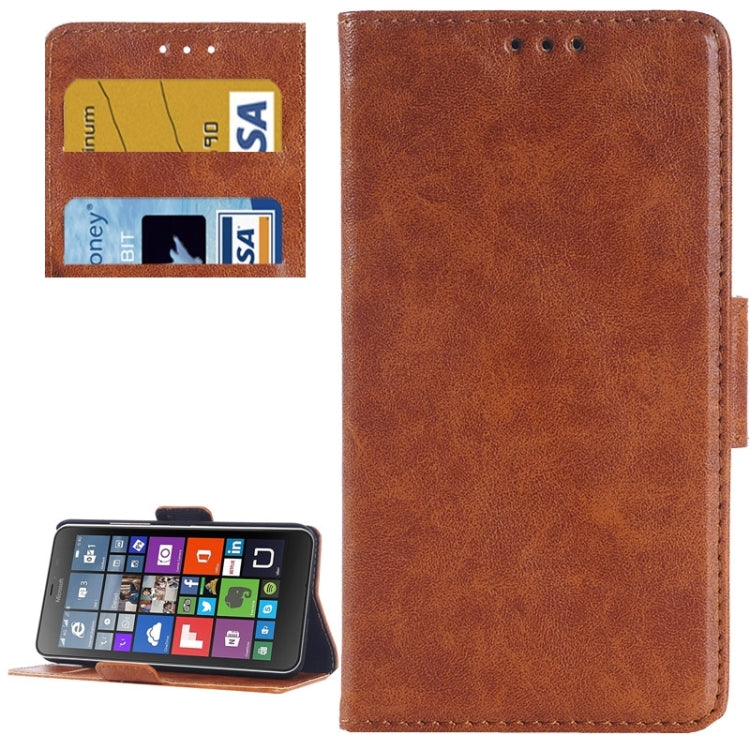 Retro Oil PU Leather Case with Card Slots & Wallet & Holder for Microsoft Lumia 640