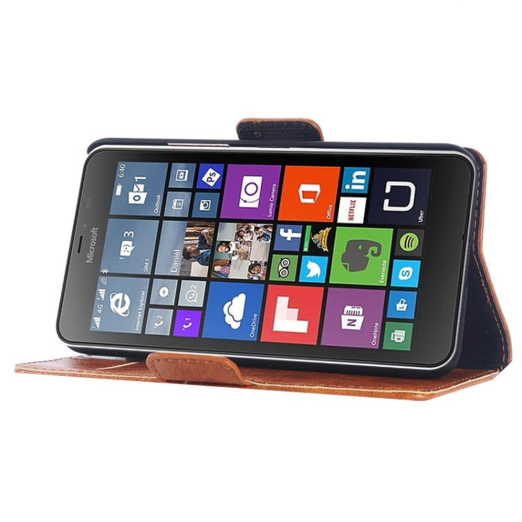 Retro Oil PU Leather Case with Card Slots & Wallet & Holder for Microsoft Lumia 640