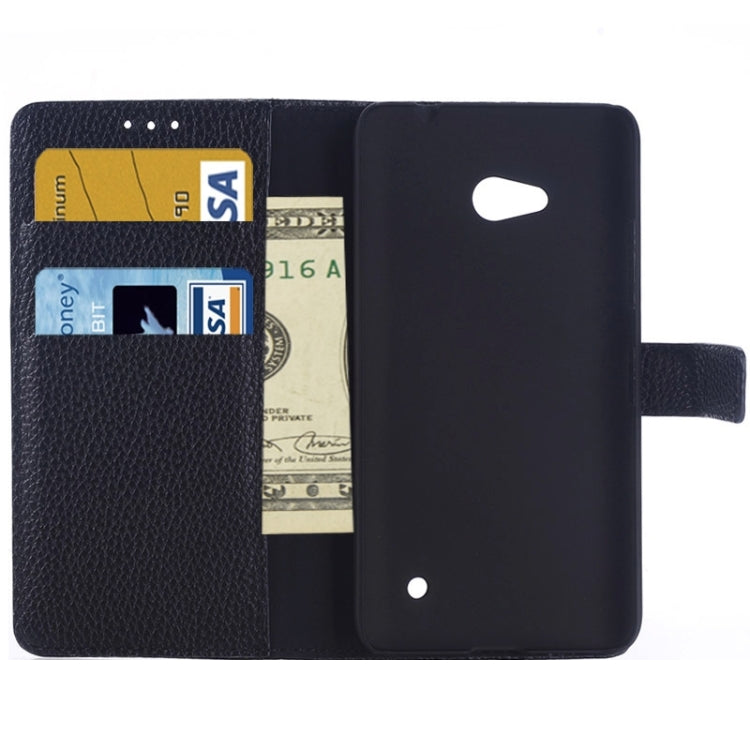 Litchi Texture Flip Leather Case with Holder & Card Slots & Wallet for Microsoft Lumia 640