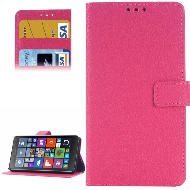 Litchi Texture Flip Leather Case with Holder & Card Slots & Wallet for Microsoft Lumia 640