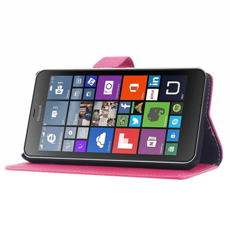 Litchi Texture Flip Leather Case with Holder & Card Slots & Wallet for Microsoft Lumia 640