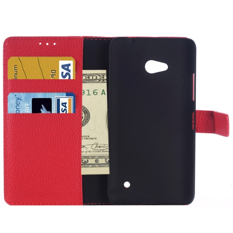 Litchi Texture Flip Leather Case with Holder & Card Slots & Wallet for Microsoft Lumia 640