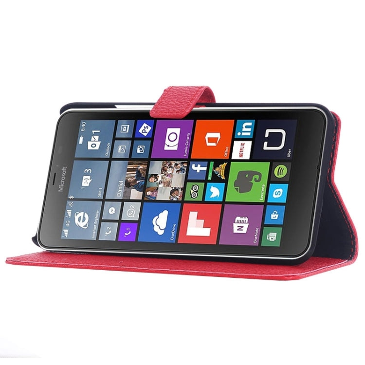 Litchi Texture Flip Leather Case with Holder & Card Slots & Wallet for Microsoft Lumia 640