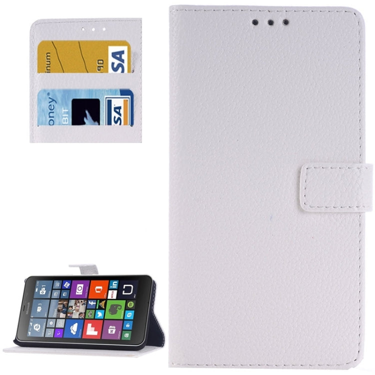 Litchi Texture Flip Leather Case with Holder & Card Slots & Wallet for Microsoft Lumia 640