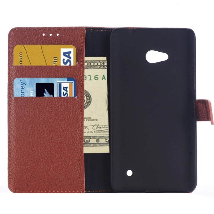 Litchi Texture Flip Leather Case with Holder & Card Slots & Wallet for Microsoft Lumia 640