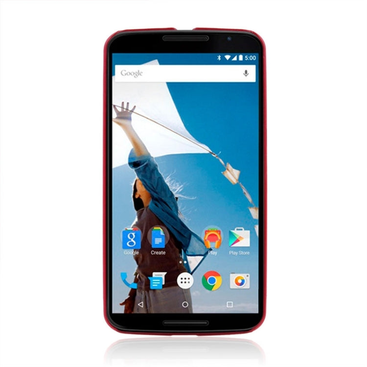 Ultrathin PU Leather Back Cover Protective Case for Google Nexus 6