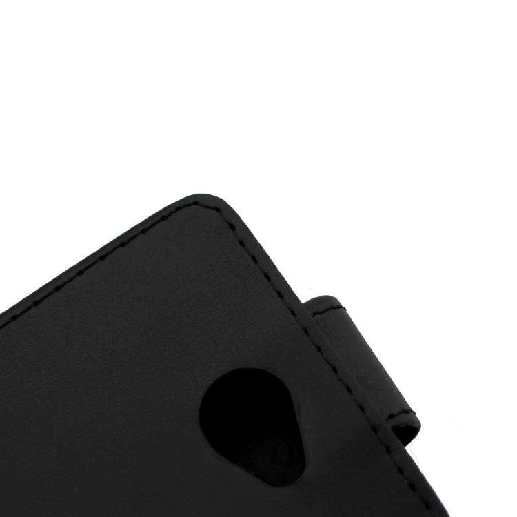 Vertical Flip Magnetic Snap Leather Case for Sony Xperia E4(Black)