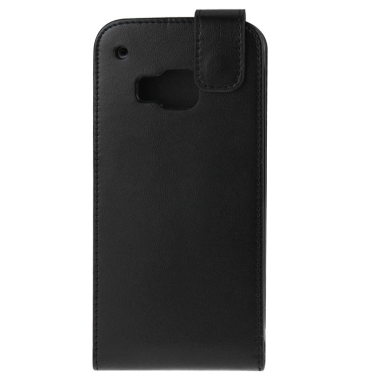Vertical Flip Magnetic Snap Leather Case for HTC One M9(Black)