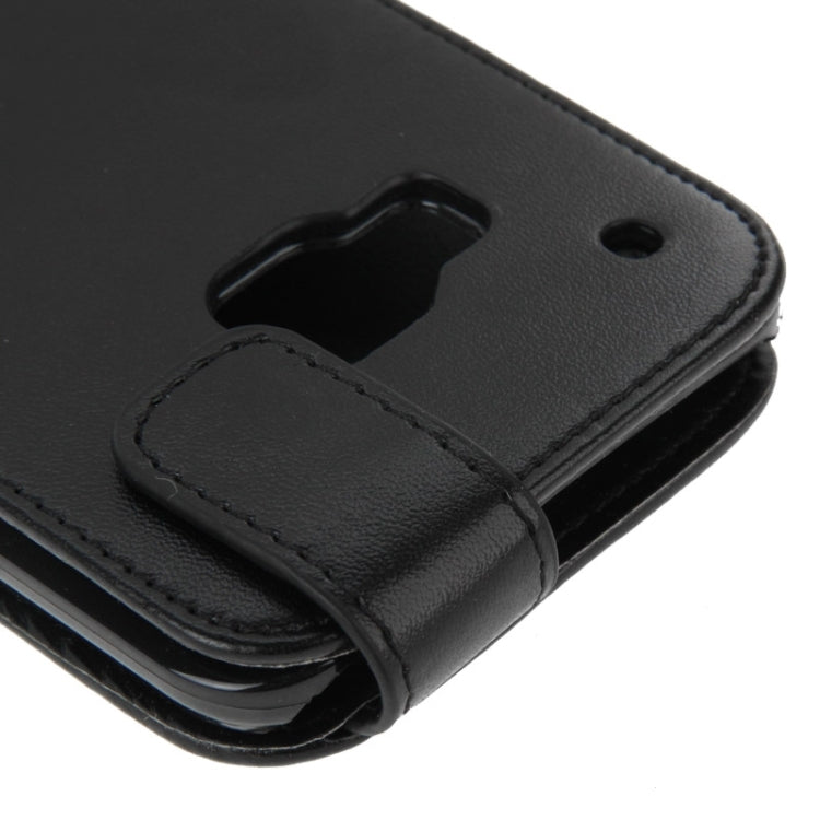 Vertical Flip Magnetic Snap Leather Case for HTC One M9(Black)