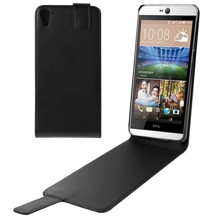 Vertical Flip Magnetic Snap Leather Case for HTC Desire 826(Black)