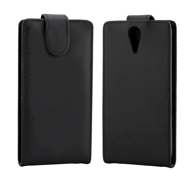 Vertical Flip Magnetic Snap Leather Case for HTC Desire 620(Black)