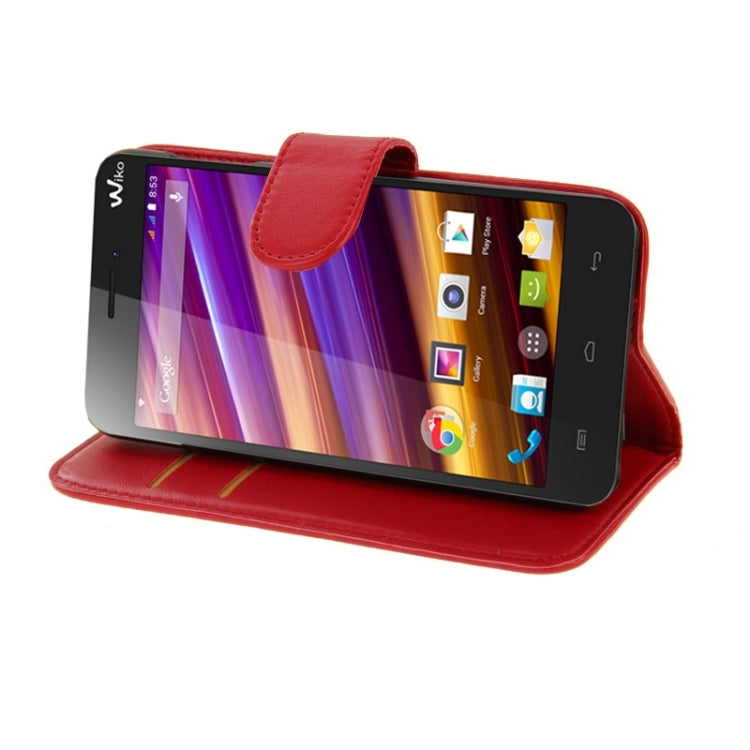 Horizontal Flip Magnetic Buckle PU Leather Case with Holder & Card Slot & Wallet for Wiko Jimmy