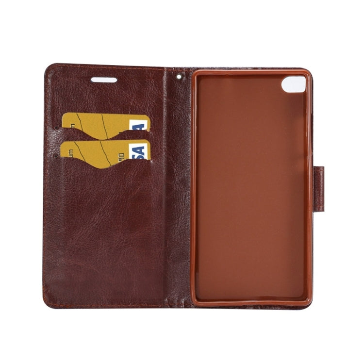 Flower Pattern Leather Case with Holder and Card Slots for Huawei P8