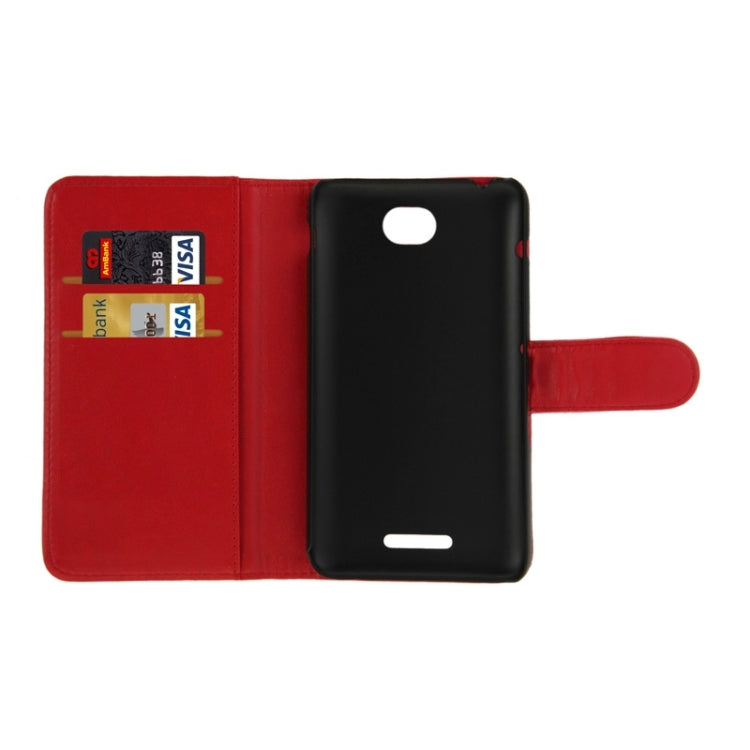 Horizontal Flip Magnetic Buckle PU Leather Case with Holder & Card Slot & Wallet for Sony Xperia E4