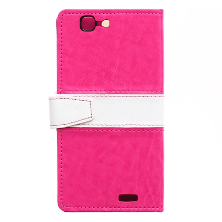 Color Matching Flip Leather Case with Holder & Card Slots & Wallet for Huawei Ascend G7