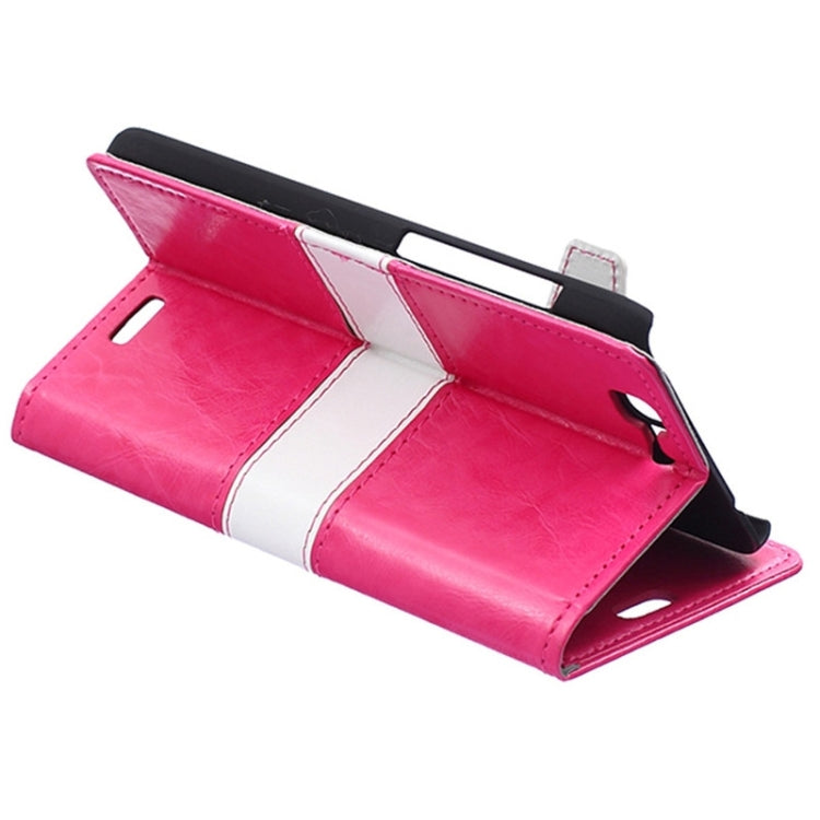 Color Matching Flip Leather Case with Holder & Card Slots & Wallet for Huawei Ascend G7
