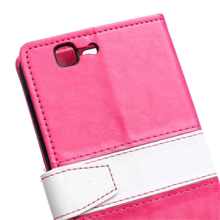 Color Matching Flip Leather Case with Holder & Card Slots & Wallet for Huawei Ascend G7