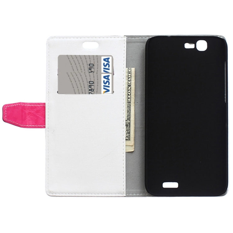 Color Matching Flip Leather Case with Holder & Card Slots & Wallet for Huawei Ascend G7