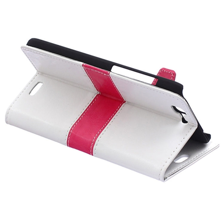 Color Matching Flip Leather Case with Holder & Card Slots & Wallet for Huawei Ascend G7