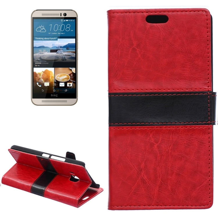 Color Matching Flip Leather Case with Holder & Card Slots & Wallet for HTC One M9