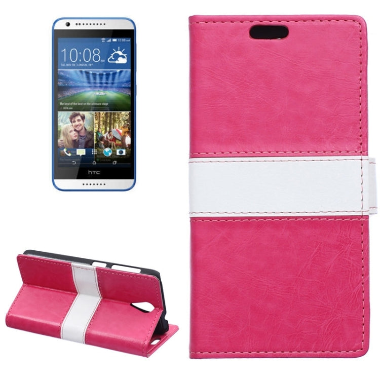 Color Matching Flip Leather Case with Holder & Card Slots & Wallet for HTC Desire 620