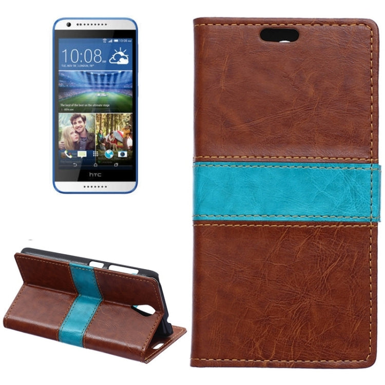 Color Matching Flip Leather Case with Holder & Card Slots & Wallet for HTC Desire 620