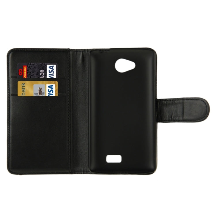 Horizontal Flip Magnetic Buckle PU Leather Case with Holder & Card Slot & Wallet for LG Optimus F60