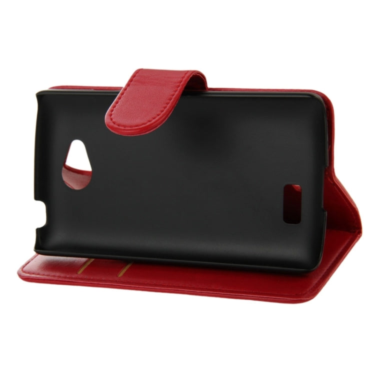 Horizontal Flip Magnetic Buckle PU Leather Case with Holder & Card Slot & Wallet for LG Optimus F60