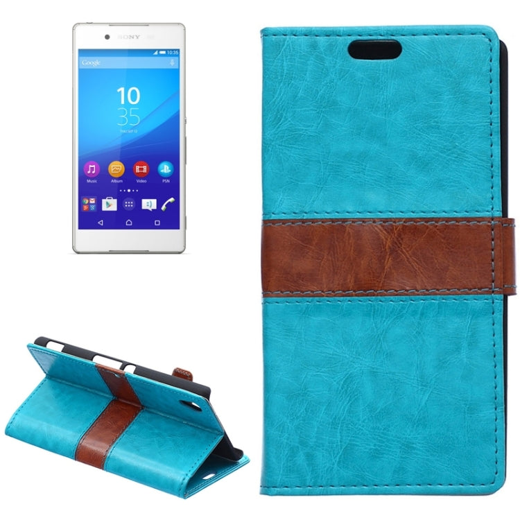 Color Matching Flip Leather Case with Holder & Card Slots & Wallet for Sony Xperia Z4