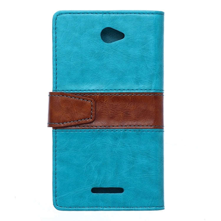 Color Matching Flip Leather Case with Holder & Card Slots & Wallet for Sony Xperia E4