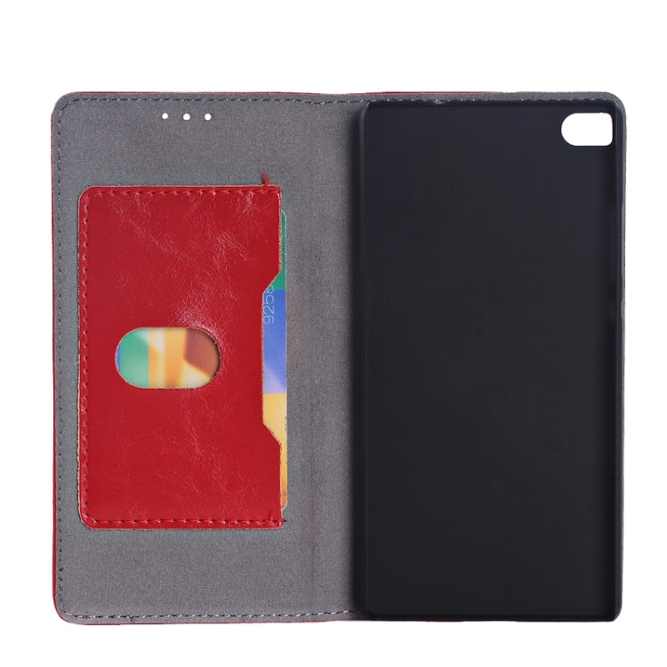 Crazy Horse Texture Genuine Leather Case with Holder & Card Slot for Huawei P8