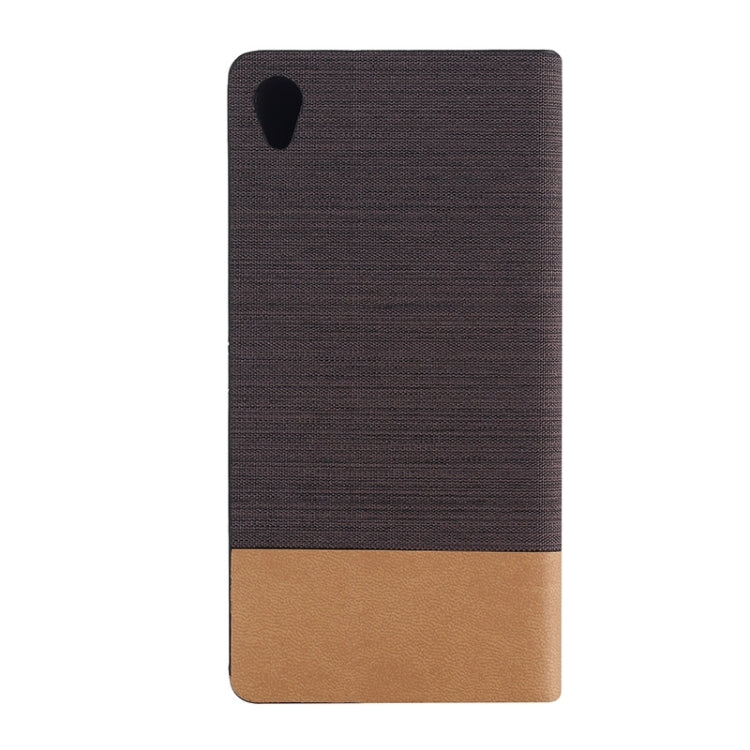 Horizontal Flip Canvas Leather Case with Card Slot & Holder for Sony Xperia Z3