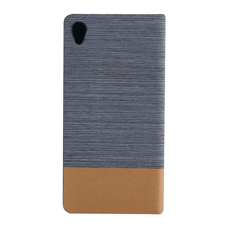 Horizontal Flip Canvas Leather Case with Card Slot & Holder for Sony Xperia Z3