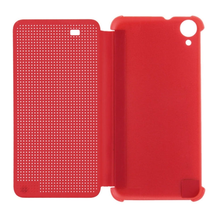 For HTC Desire 820 Smart Flip Dot View Leather Case with Sleep and Wake-up Function