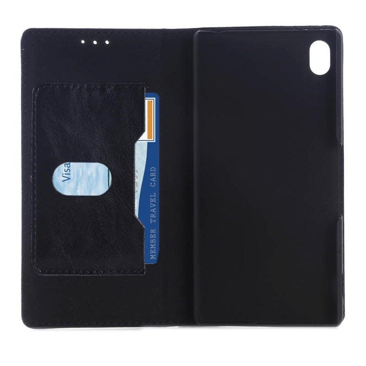 Crazy Horse Texture Horizontal Flip Genuine Leather Case with Card Slots & Holder for Sony Xperia Z3+