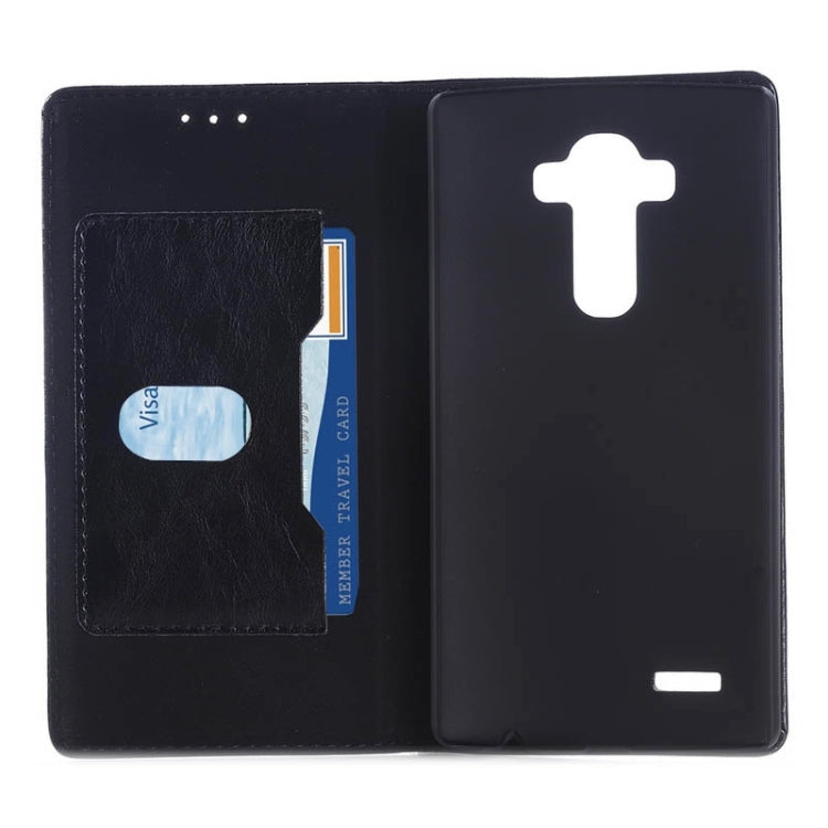 Crazy Horse Texture Horizontal Flip Genuine Leather Case with Card Slots & Holder for LG G4