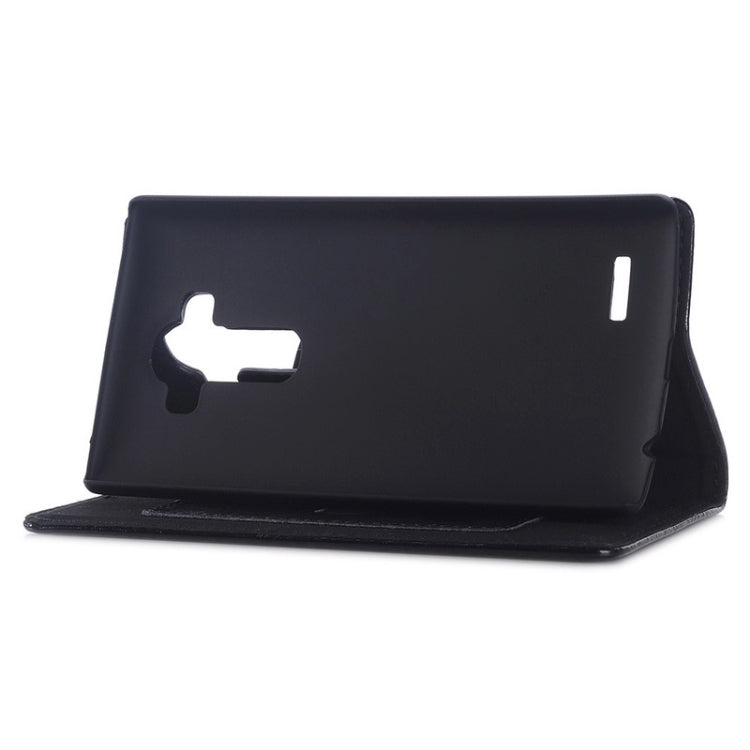 Crazy Horse Texture Horizontal Flip Genuine Leather Case with Card Slots & Holder for LG G4