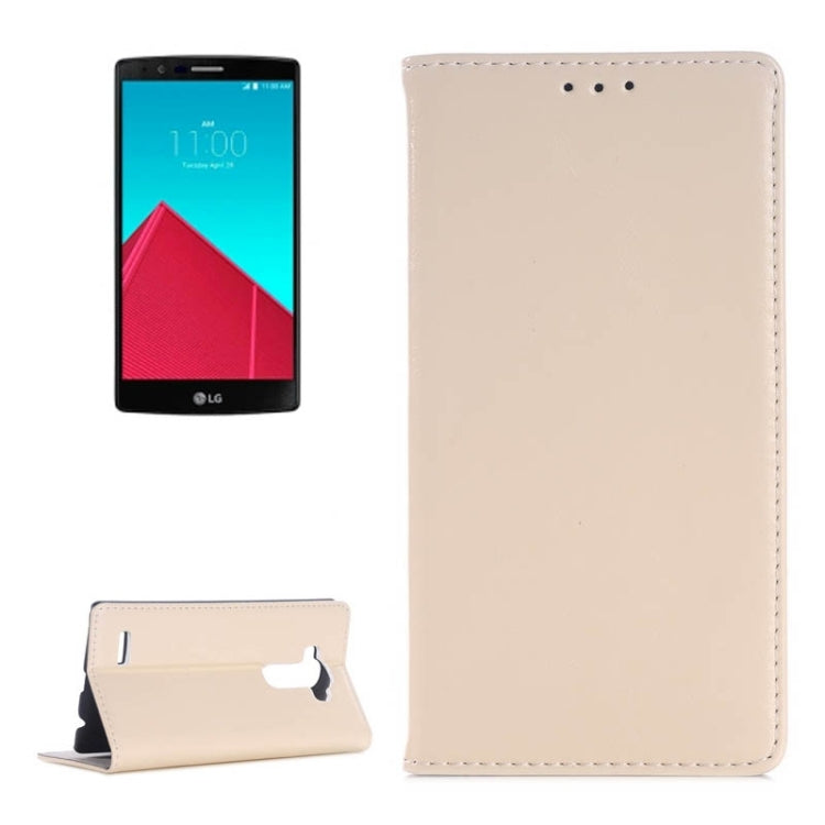 Crazy Horse Texture Horizontal Flip Genuine Leather Case with Card Slots & Holder for LG G4