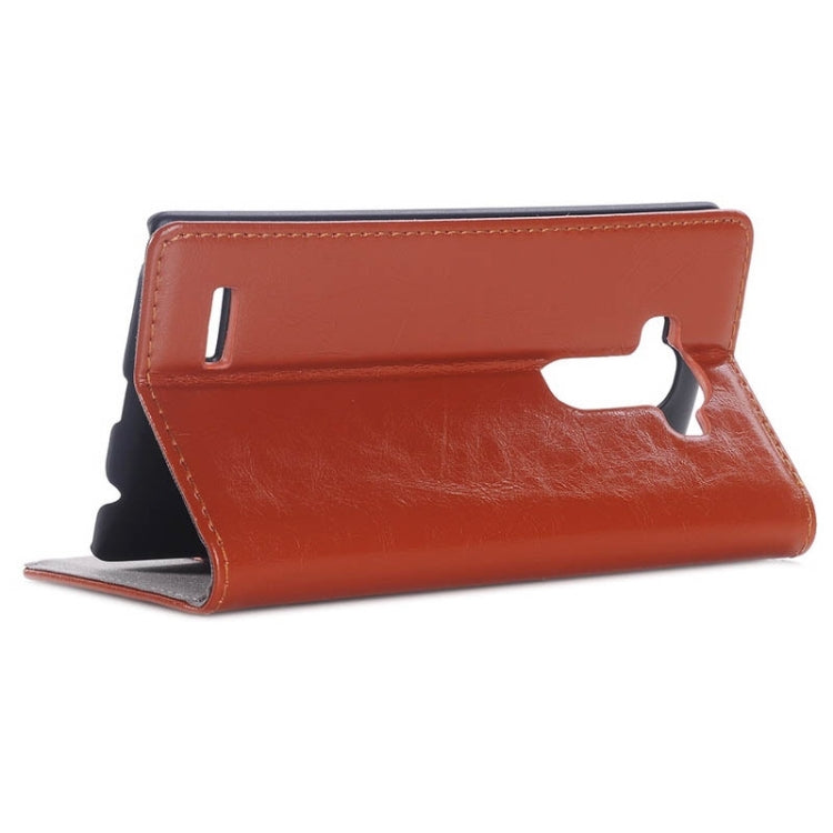 Crazy Horse Texture Horizontal Flip Genuine Leather Case with Card Slots & Holder for LG G4