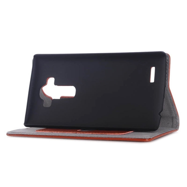 Crazy Horse Texture Horizontal Flip Genuine Leather Case with Card Slots & Holder for LG G4