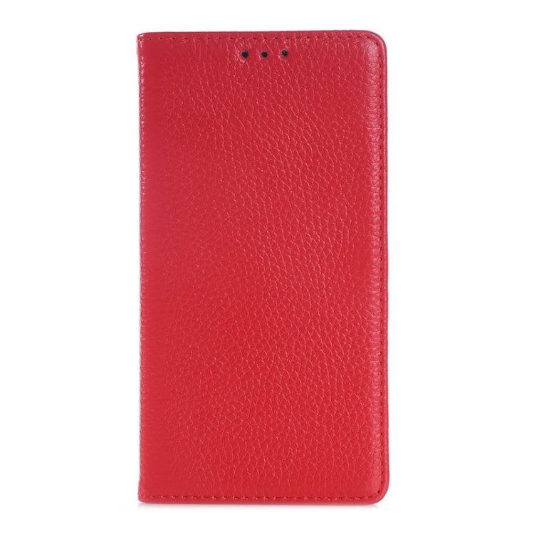 Litchi Texture Horizontal Flip Genuine Leather Case with Card Slots & Holder for LG G4