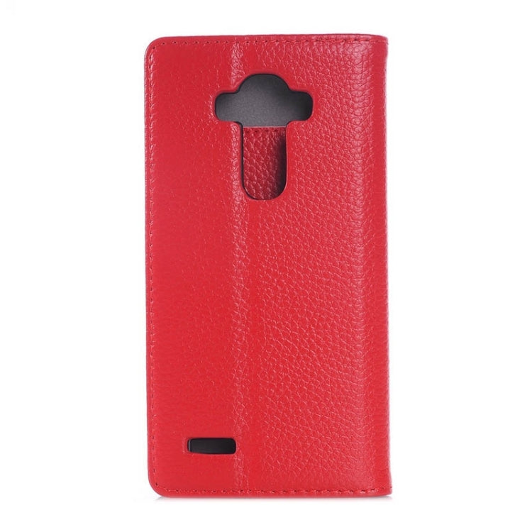 Litchi Texture Horizontal Flip Genuine Leather Case with Card Slots & Holder for LG G4