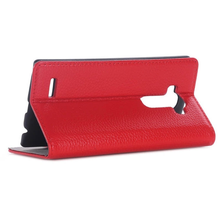Litchi Texture Horizontal Flip Genuine Leather Case with Card Slots & Holder for LG G4