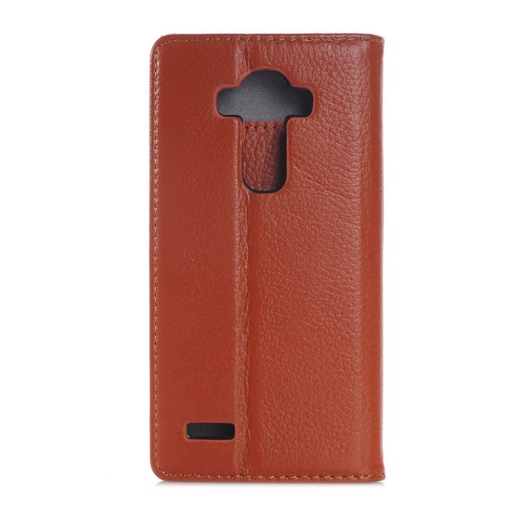 Litchi Texture Horizontal Flip Genuine Leather Case with Card Slots & Holder for LG G4
