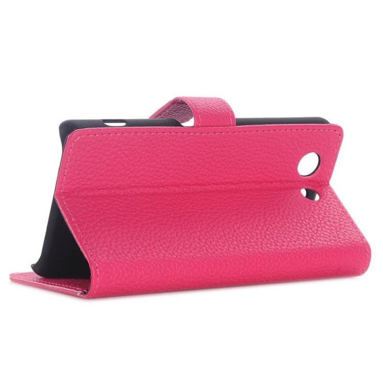 Litchi Texture Horizontal Flip Magnetic Buckle Leather Case with Card Slots & Wallet & Holder for Sony Z4 Compact / Z4 Mini