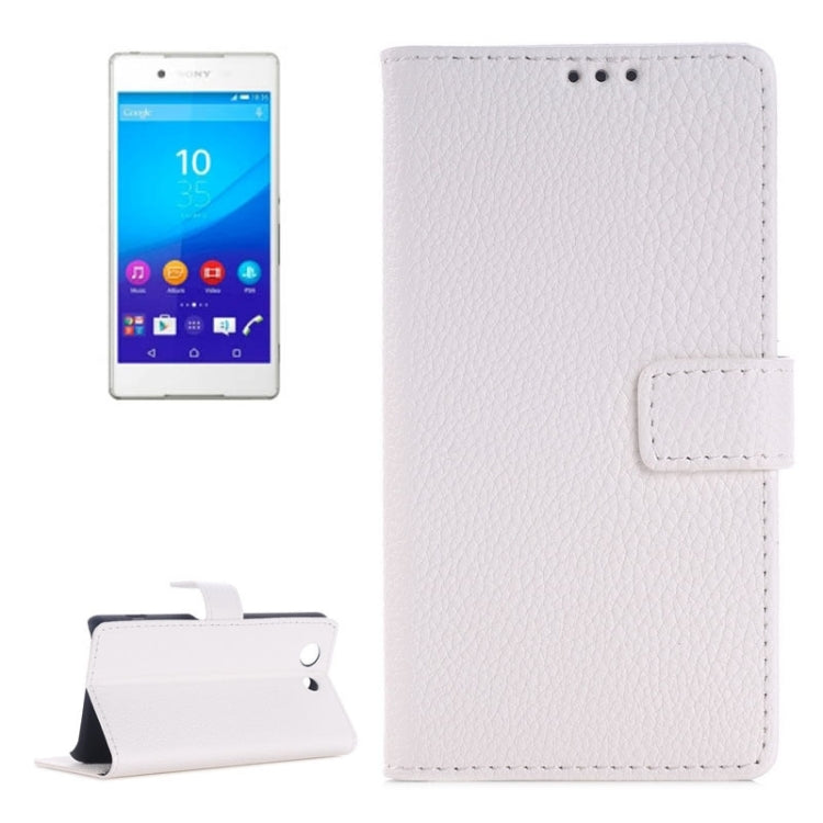 Litchi Texture Horizontal Flip Magnetic Buckle Leather Case with Card Slots & Wallet & Holder for Sony Z4 Compact / Z4 Mini