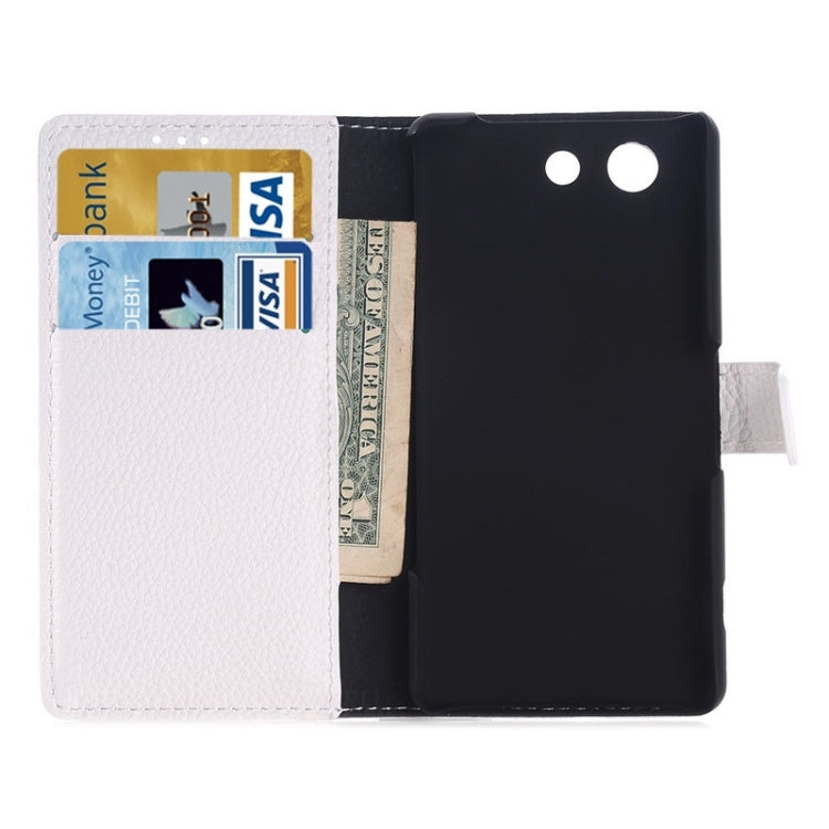 Litchi Texture Horizontal Flip Magnetic Buckle Leather Case with Card Slots & Wallet & Holder for Sony Z4 Compact / Z4 Mini