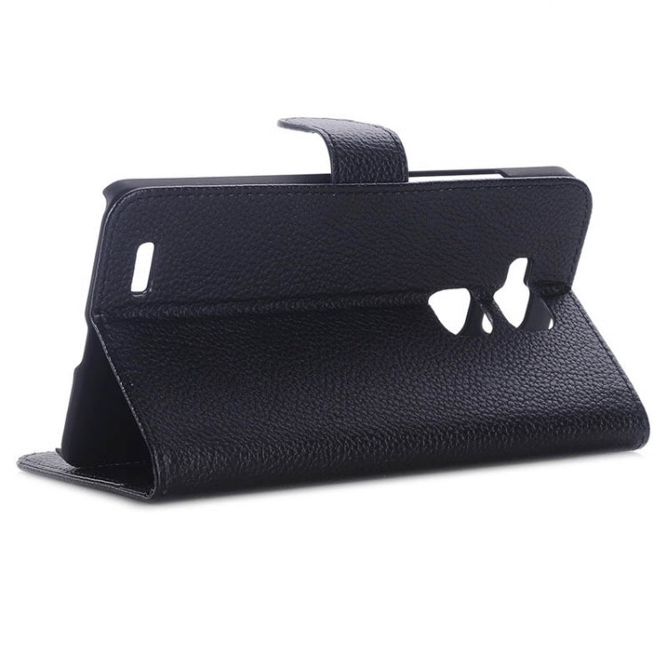 Litchi Texture Horizontal Flip Magnetic Buckle Leather Case with Card Slots & Wallet & Holder for Huawei Ascend Mate 7