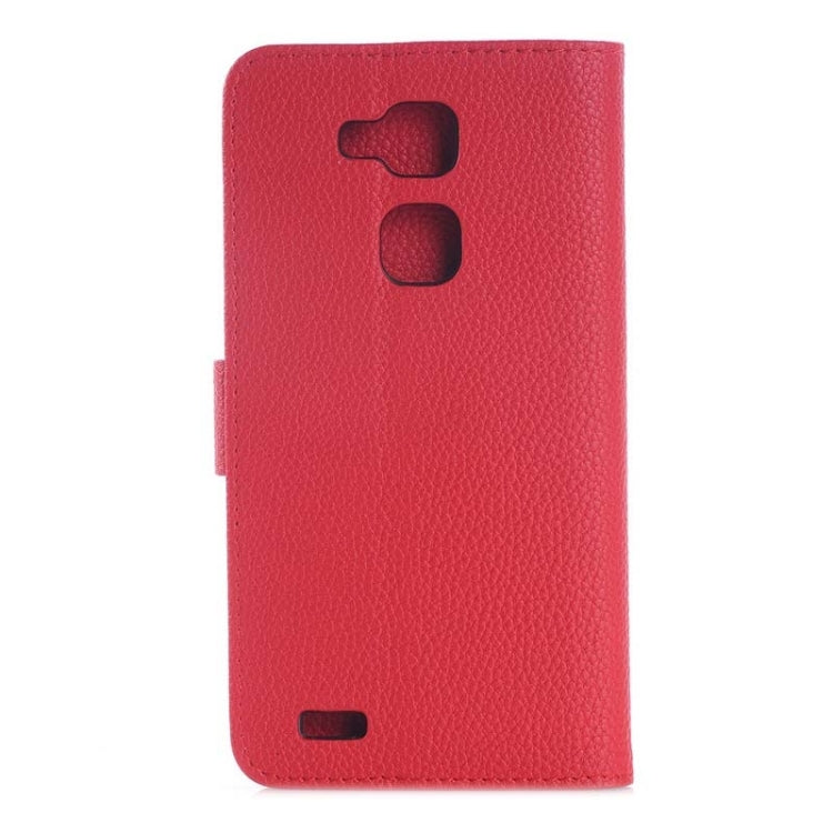 Litchi Texture Horizontal Flip Magnetic Buckle Leather Case with Card Slots & Wallet & Holder for Huawei Ascend Mate 7