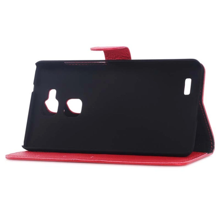 Litchi Texture Horizontal Flip Magnetic Buckle Leather Case with Card Slots & Wallet & Holder for Huawei Ascend Mate 7